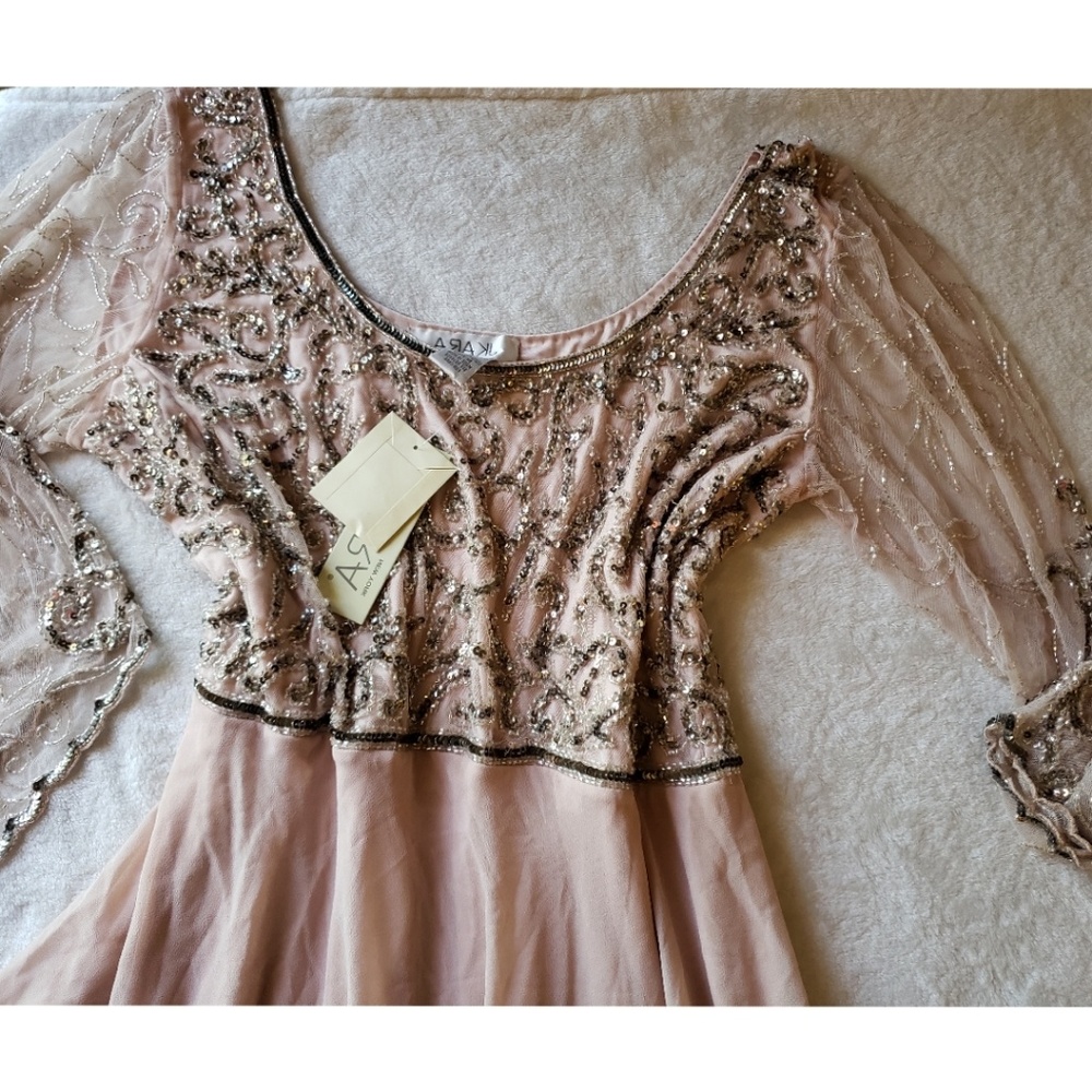 J KARA Scoop Neck - Long Gown / Dress Blush